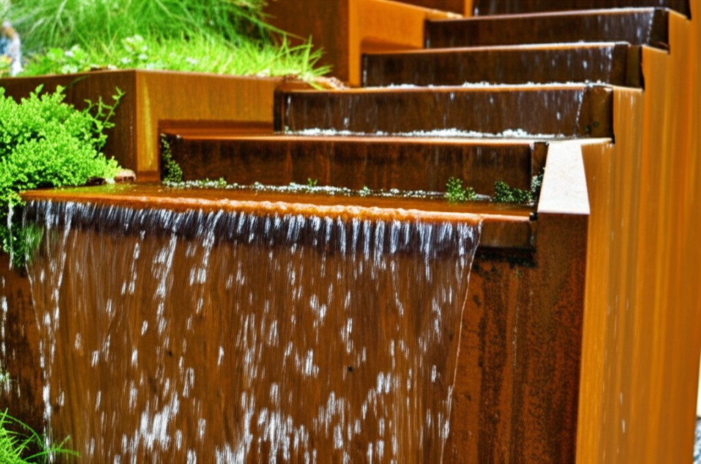 Cortenstaal waterelement