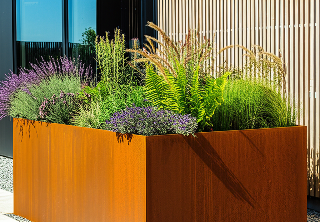 Plantenbak met planten